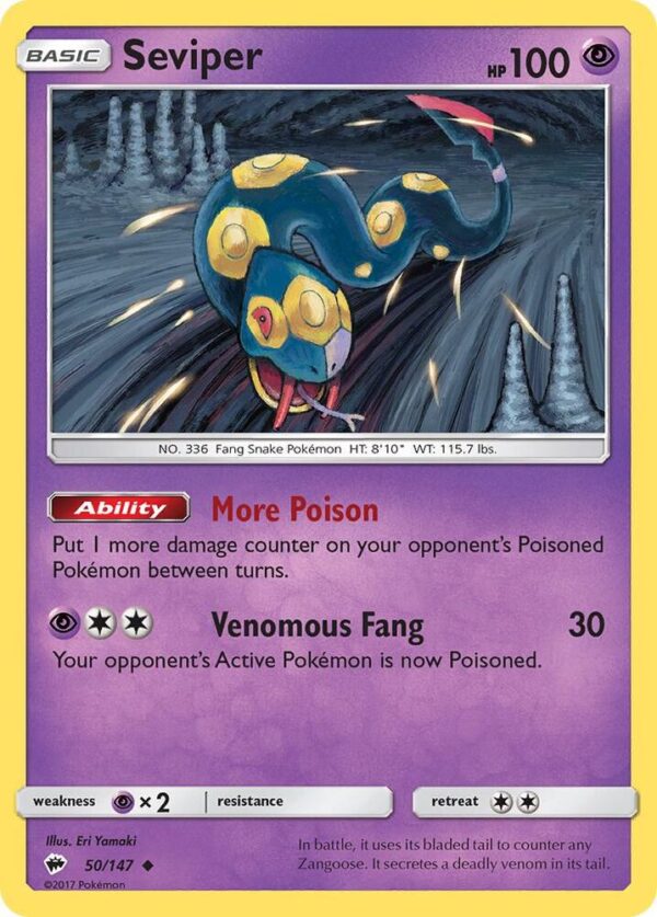 Seviper 50/147 Reverse Holofoil SM – Burning Shadows