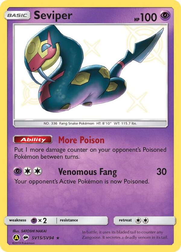 Seviper SV15/SV94 Holofoil Hidden Fates: Shiny Vault