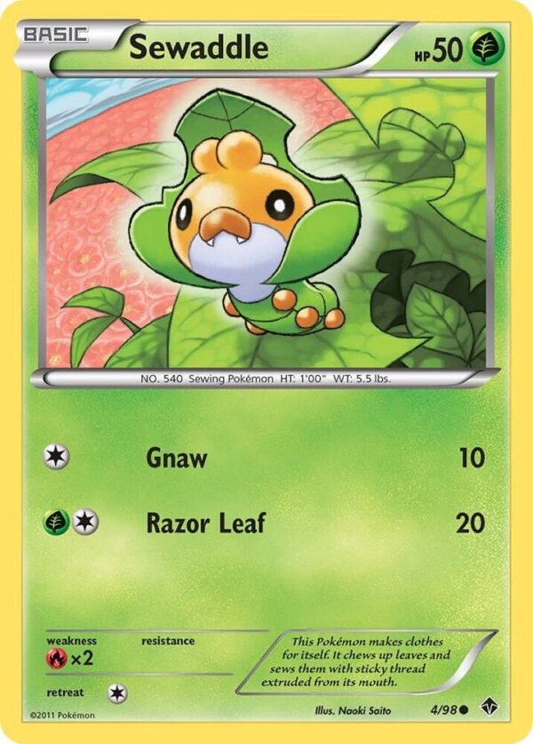Sewaddle (4) 4/98 Reverse Holofoil Emerging Powers Sewaddle (4) 4/98 Reverse Holofoil Emerging Powers
