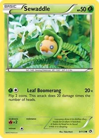 Sewaddle (9) | 9/113 | Reverse Holofoil | Legendary Treasures