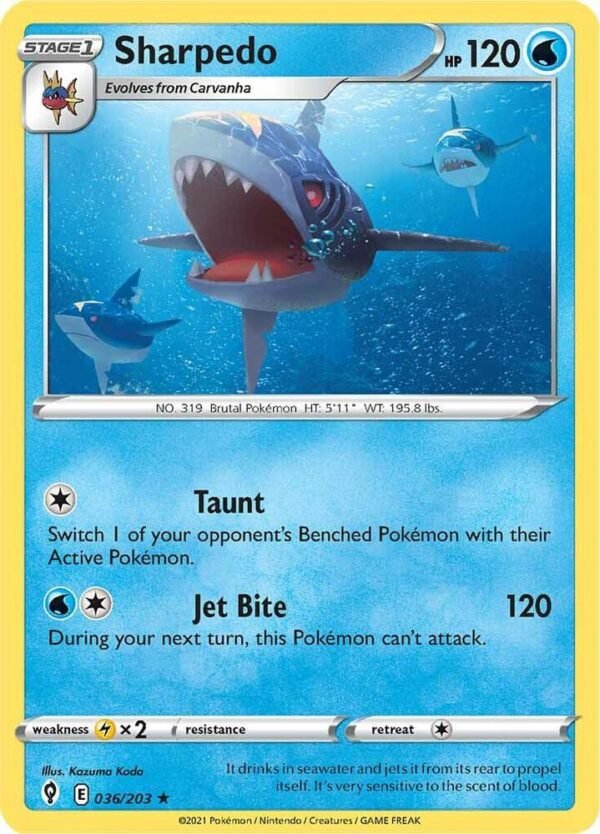 Sharpedo 036/203 Normal SWSH07: Evolving Skies