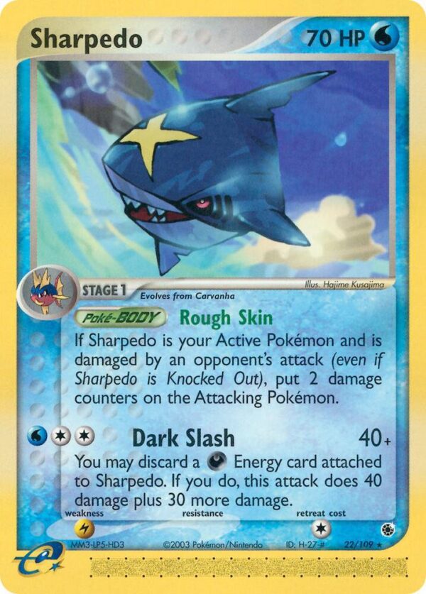 Sharpedo 22/109 Reverse Holofoil Ruby and Sapphire