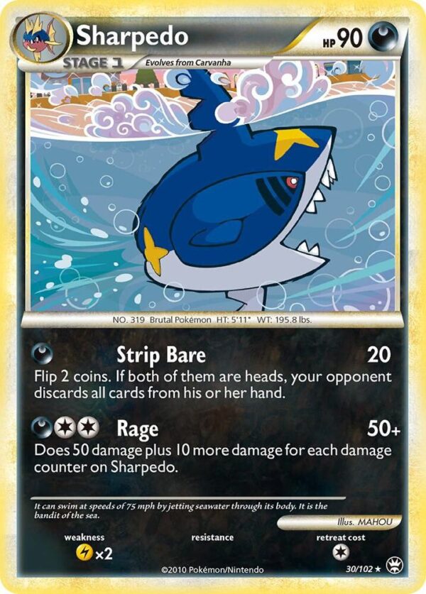 Sharpedo 30/102 Reverse Holofoil Triumphant