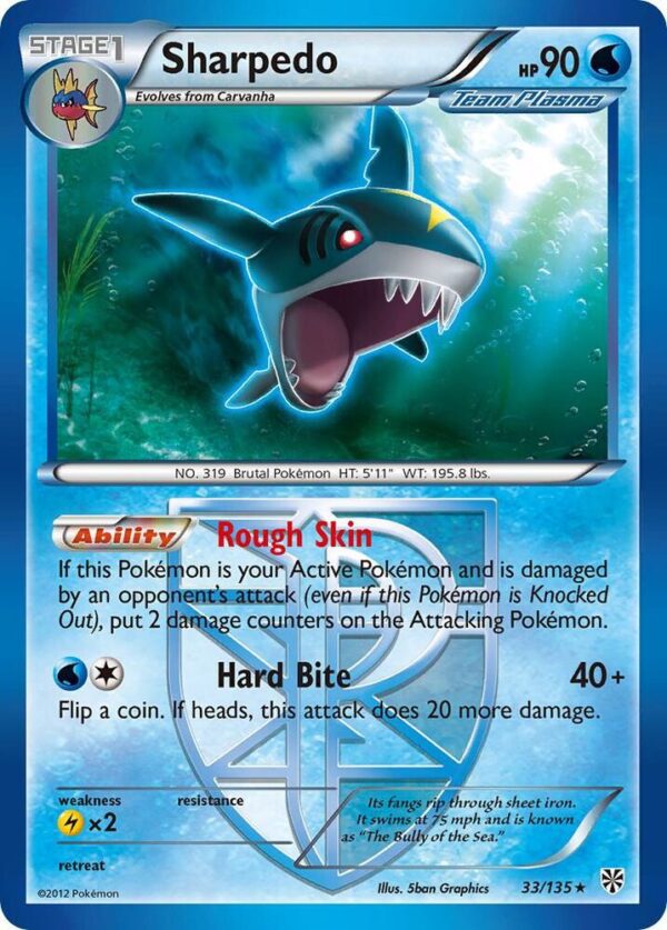 Sharpedo (Team Plasma) 33/135 Normal Plasma Storm