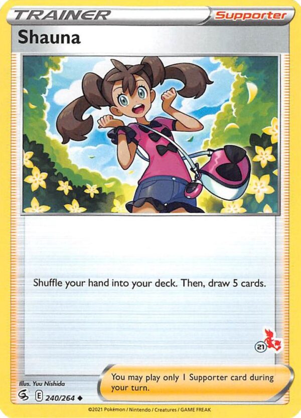 Shauna 240/264 (#21 Cinderace Stamped) Normal Battle Academy 2022