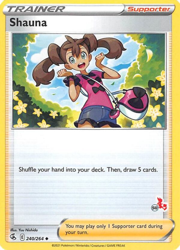 Shauna 240/264 (#50 Cinderace Stamped) Normal Battle Academy 2022