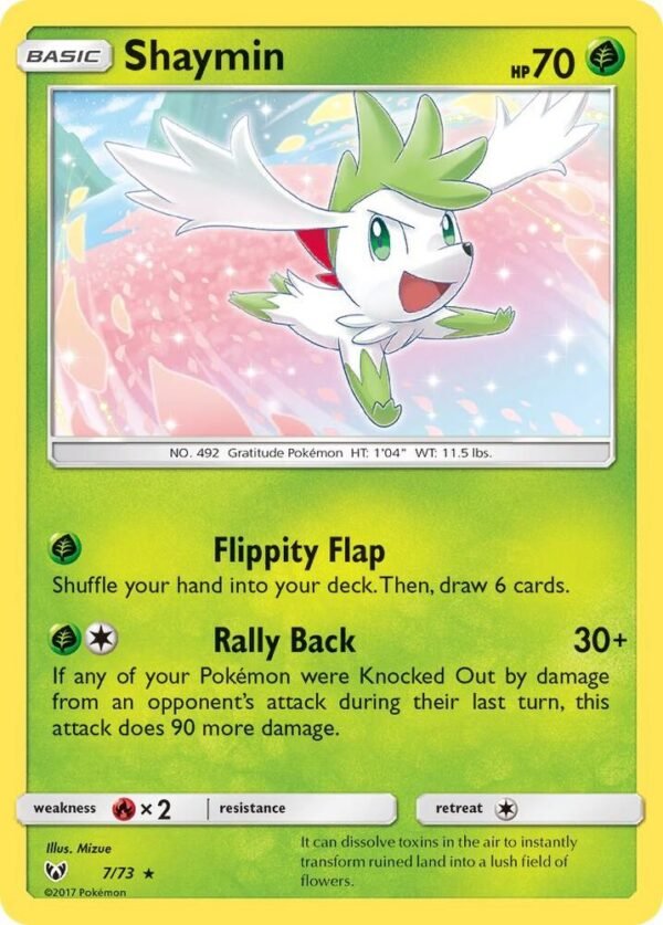 Shaymin 7/73 Reverse Holofoil Shining Legends Shaymin 7/73 Reverse Holofoil Shining Legends