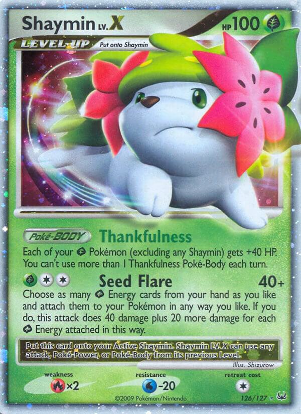 Shaymin Lv.X (Land Forme) 126/127 Holofoil Platinum Shaymin Lv.X (Land Forme) 126/127 Holofoil Platinum