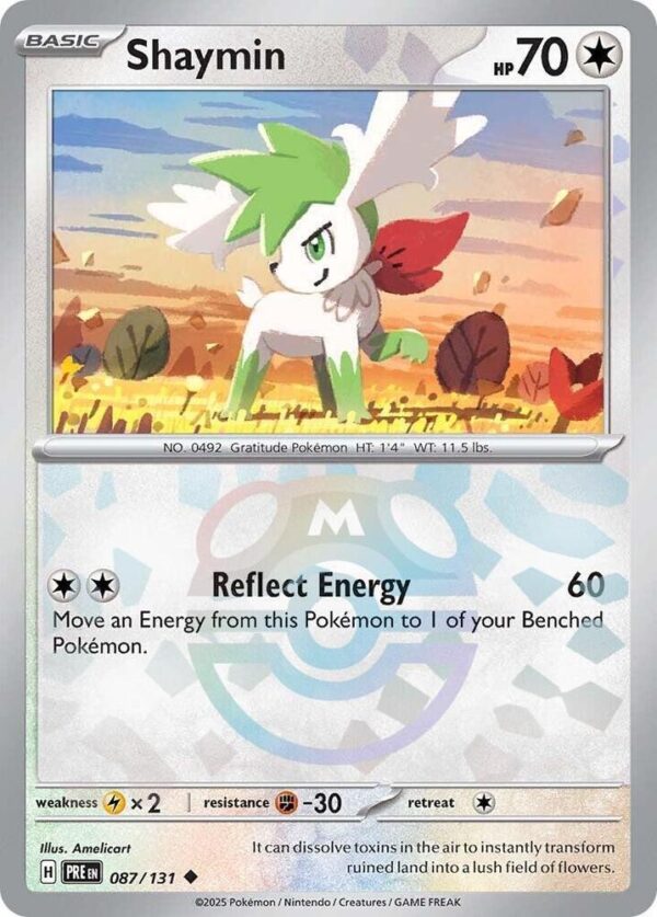 Shaymin (Master Ball Pattern) 087/131 Holofoil SV: Prismatic Evolutions Shaymin (Master Ball Pattern) 087/131 Holofoil SV: Prismatic Evolutions