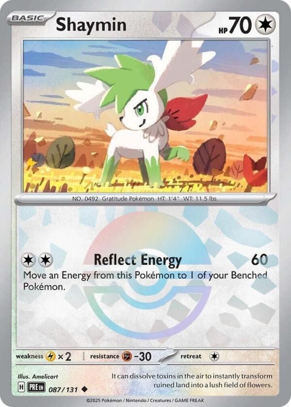 Shaymin (Poke Ball Pattern) 087/131 Holofoil SV: Prismatic Evolutions