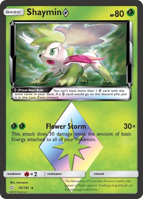 Shaymin Prism Star 10/181 Holofoil SM – Team Up Shaymin Prism Star 10/181 Holofoil SM – Team Up