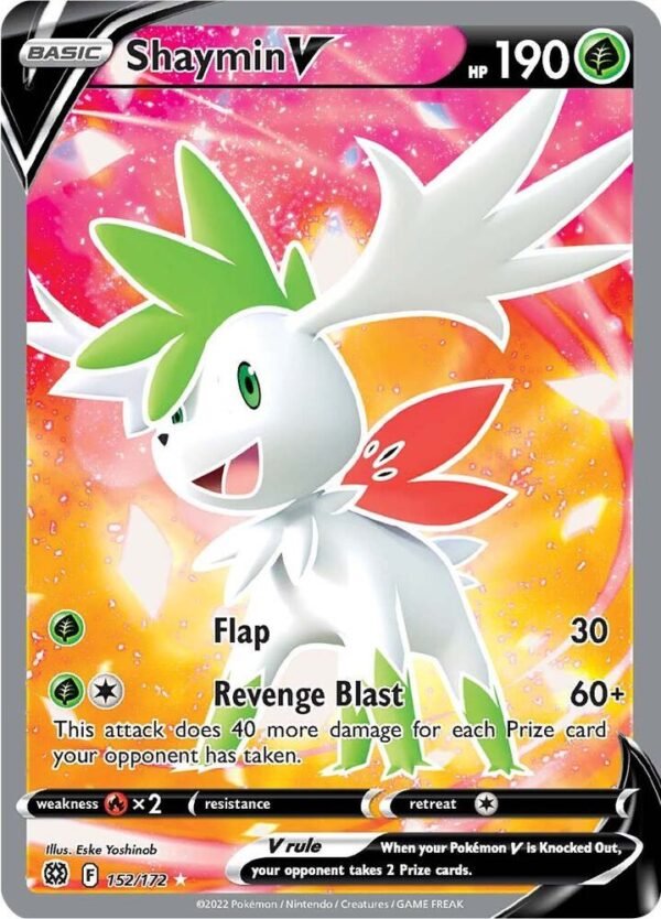 Shaymin V (Full Art) 152/172 Holofoil SWSH09: Brilliant Stars Shaymin V (Full Art) 152/172 Holofoil SWSH09: Brilliant Stars