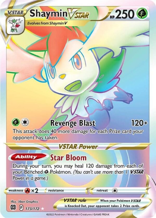 Shaymin VSTAR (Secret) 173/172 Holofoil SWSH09: Brilliant Stars