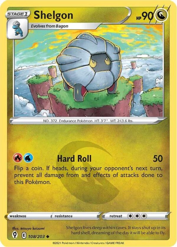 Shelgon 108/203 Reverse Holofoil SWSH07: Evolving Skies
