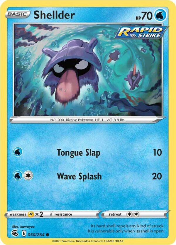 Shellder 050/264 Reverse Holofoil SWSH08: Fusion Strike Shellder 050/264 Reverse Holofoil SWSH08: Fusion Strike