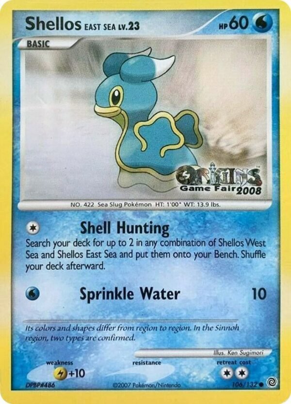 Shellos East Sea 106/132 (Origins Game Fair 2008) Normal Nintendo Promos