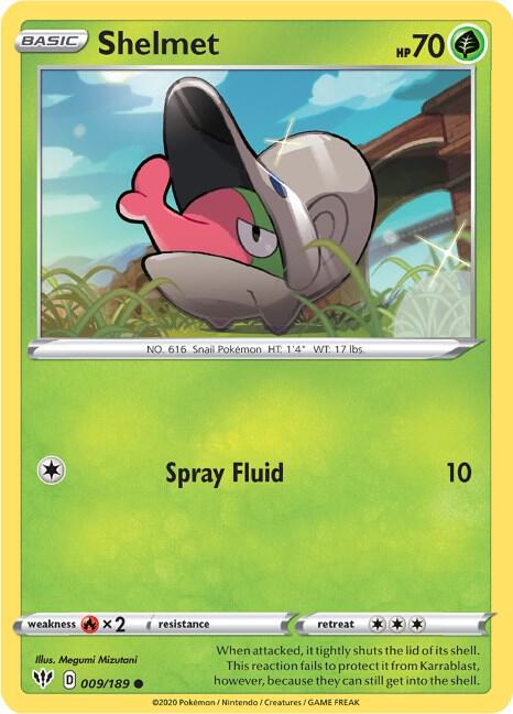 Shelmet 009/189 Normal SWSH03: Darkness Ablaze Shelmet 009/189 Normal SWSH03: Darkness Ablaze