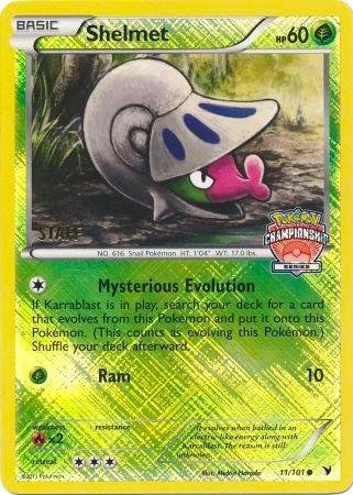 Shelmet 11/101 (Championship Series) [Staff] 011/101 Reverse Holofoil League & Championship Cards