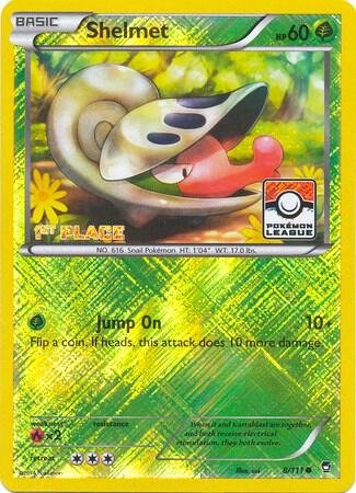 Shelmet 8/111 (Pokemon League) [1st Place] 008/111 Reverse Holofoil League & Championship Cards