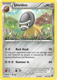 Shieldon | 69/114 | Reverse Holofoil | XY - Steam Siege