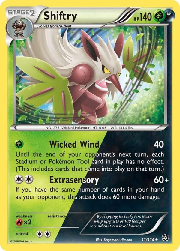 Shiftry 11/114 Reverse Holofoil XY – Steam Siege