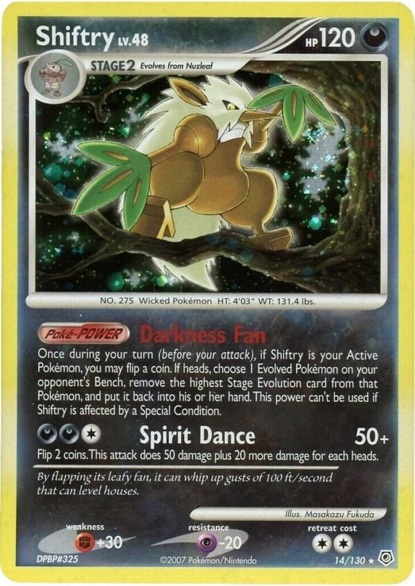 Shiftry 14/130 Reverse Holofoil Diamond and Pearl
