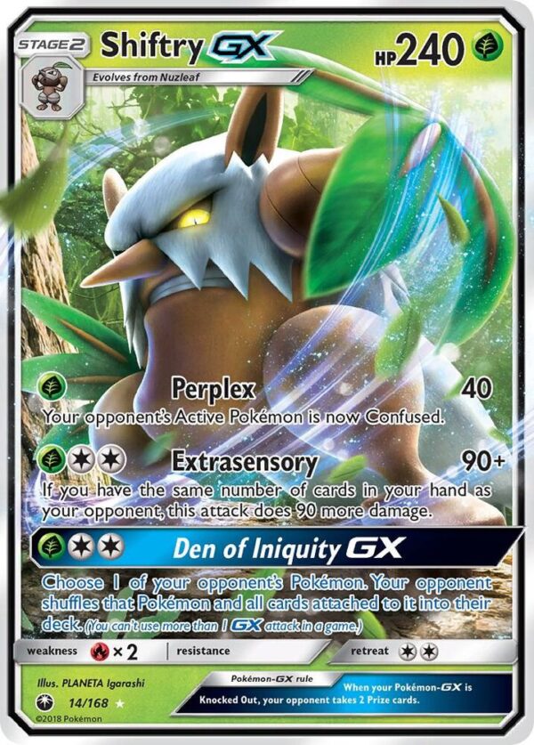 Shiftry GX 14/168 Holofoil SM – Celestial Storm Shiftry GX 14/168 Holofoil SM – Celestial Storm