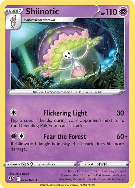 Shiinotic 080/189 Normal SWSH03: Darkness Ablaze