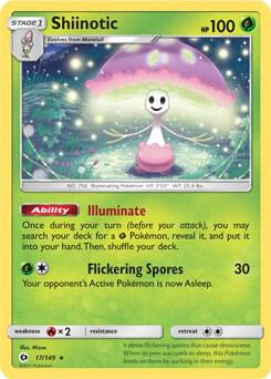 Shiinotic 17/149 (SM Base Set) 017/149 Normal Deck Exclusives