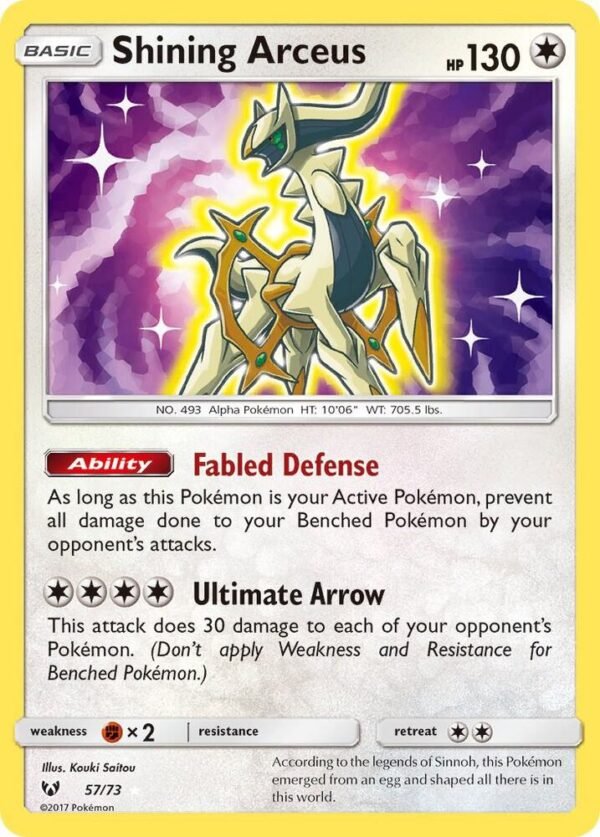 Shining Arceus 57/73 Holofoil Shining Legends Shining Arceus 57/73 Holofoil Shining Legends