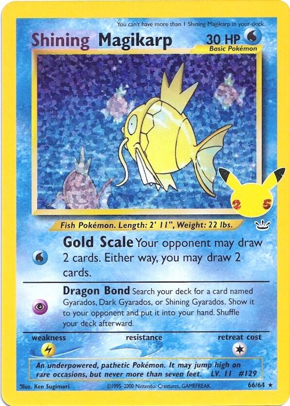 Shining Magikarp 66/64 Holofoil Celebrations: Classic Collection Shining Magikarp 66/64 Holofoil Celebrations: Classic Collection