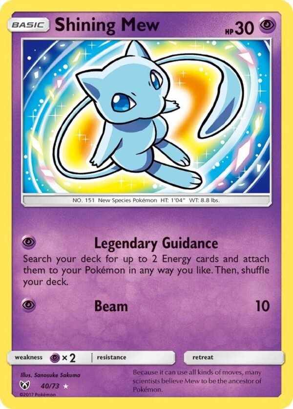 Shining Mew 40/73 Holofoil Shining Legends Shining Mew 40/73 Holofoil Shining Legends