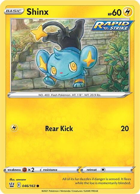 Shinx 046/163 Normal SWSH05: Battle Styles Shinx 046/163 Normal SWSH05: Battle Styles