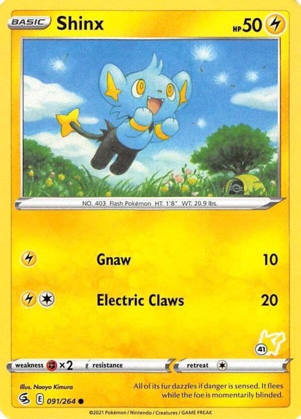 Shinx 091/264 (#41 Pikachu Stamped) Normal Battle Academy 2022