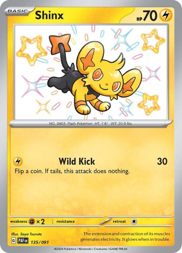 Shinx 135/091 Holofoil SV: Paldean Fates Shinx 135/091 Holofoil SV: Paldean Fates