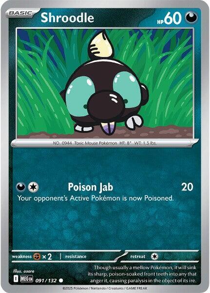 Shroodle 091/132 Normal ME01: Mega Evolution