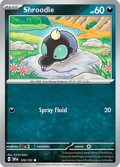 Shroodle 120/191 Reverse Holofoil SV08: Surging Sparks