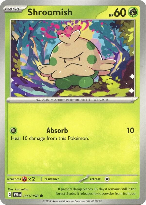 Shroomish 003/198 Normal SV01: Scarlet & Violet Base Set Shroomish 003/198 Normal SV01: Scarlet & Violet Base Set
