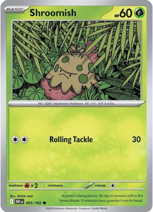 Shroomish 005/182 Reverse Holofoil SV10: Destined Rivals Shroomish 005/182 Reverse Holofoil SV10: Destined Rivals
