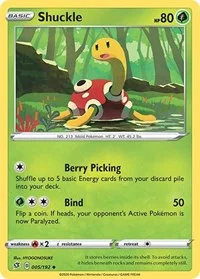 Shuckle | 005/192 | Reverse Holofoil | SWSH02: Rebel Clash