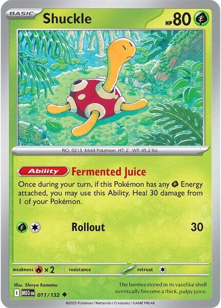 Shuckle 011/132 Reverse Holofoil ME01: Mega Evolution