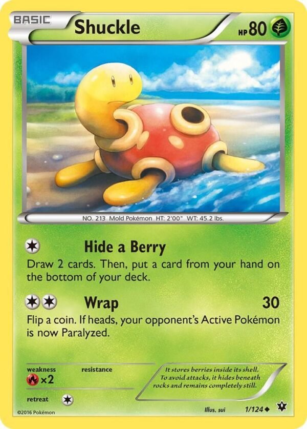 Shuckle 1/124 Reverse Holofoil XY – Fates Collide