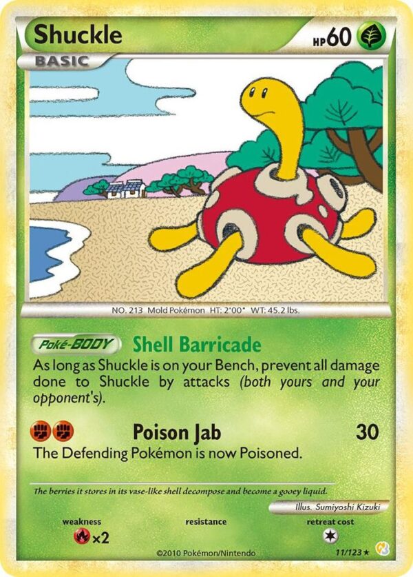 Shuckle 11/123 Holofoil HeartGold SoulSilver Shuckle 11/123 Holofoil HeartGold SoulSilver
