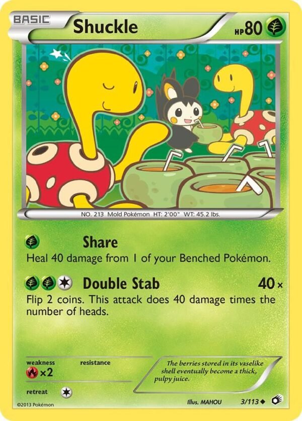 Shuckle 3/113 Reverse Holofoil Legendary Treasures