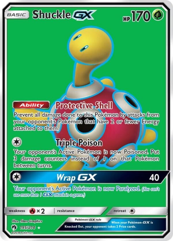Shuckle GX (Full Art) 195/214 Holofoil SM – Lost Thunder Shuckle GX (Full Art) 195/214 Holofoil SM – Lost Thunder