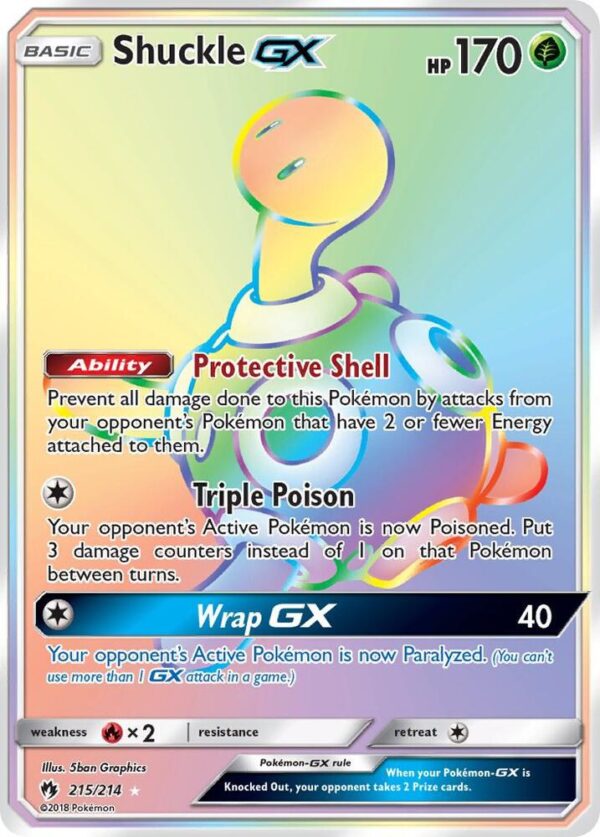 Shuckle GX (Secret) 215/214 Holofoil SM – Lost Thunder