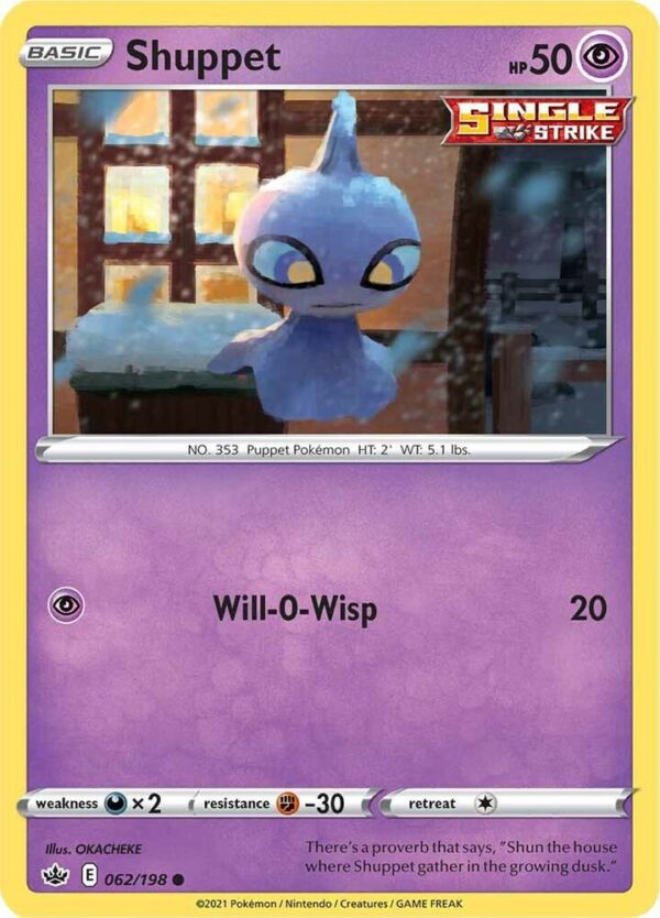 Shuppet 062/198 Normal SWSH06: Chilling Reign