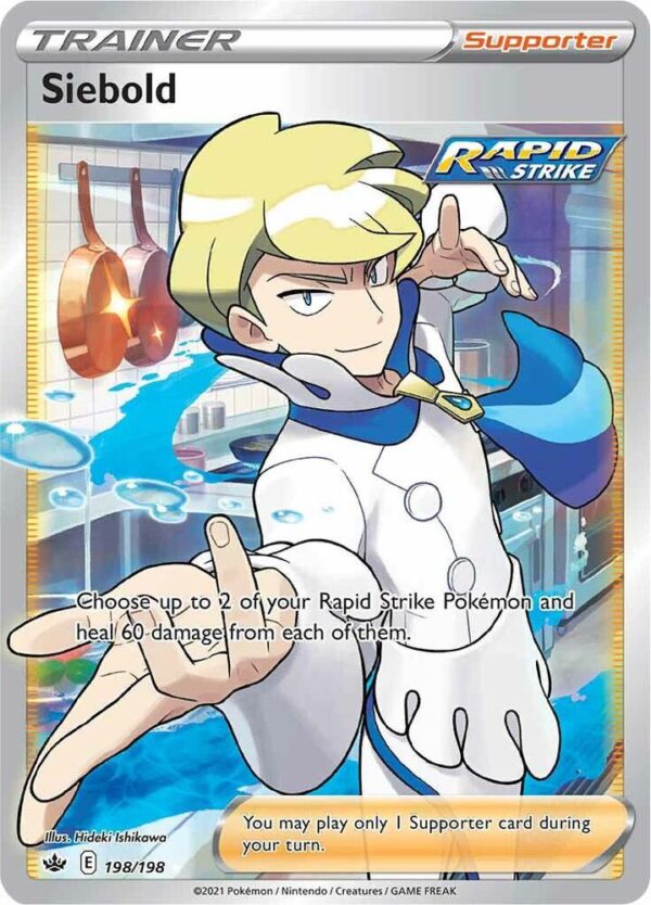 Siebold (Full Art) 198/198 Holofoil SWSH06: Chilling Reign Siebold (Full Art) 198/198 Holofoil SWSH06: Chilling Reign
