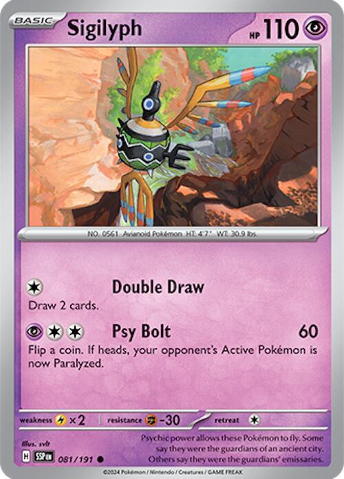 Sigilyph 081/191 Normal SV08: Surging Sparks Sigilyph 081/191 Normal SV08: Surging Sparks
