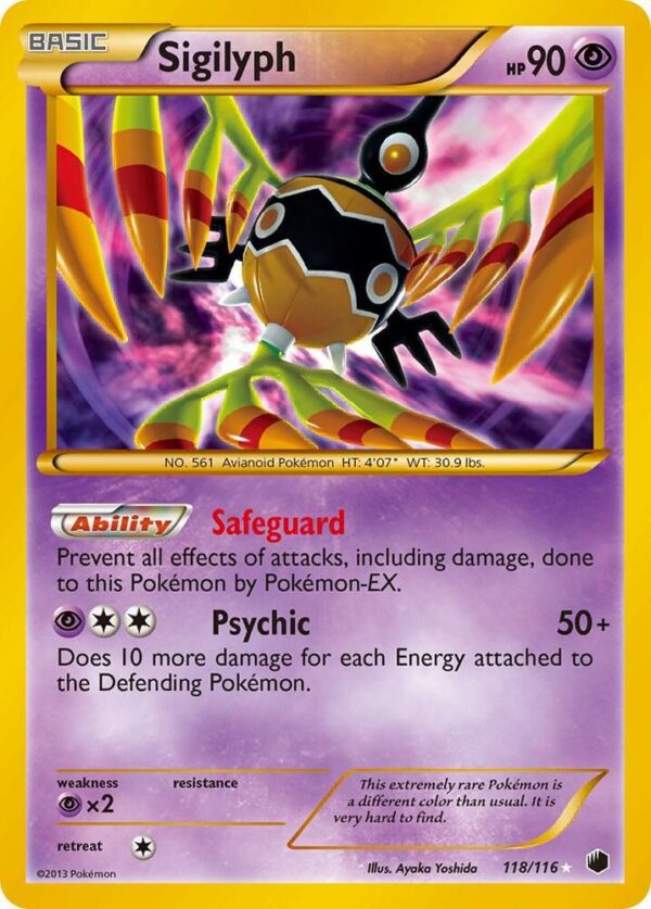 Sigilyph 118/116 Holofoil Plasma Freeze